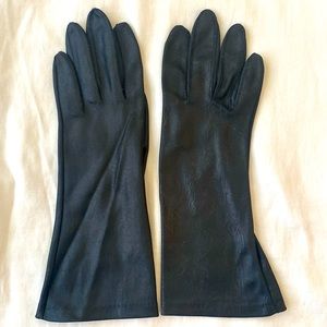 Black Satin Gloves